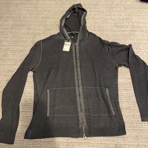 John Varvatos Cashmere Zipper Hoodie